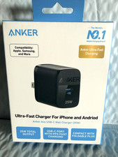 Anker - 312 25W Ultra Fast USB-C Wall Charger for iPhone and Android - Black