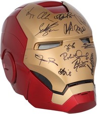 The Avengers Multi-Signed Iron Man Helmet 16 Signatures