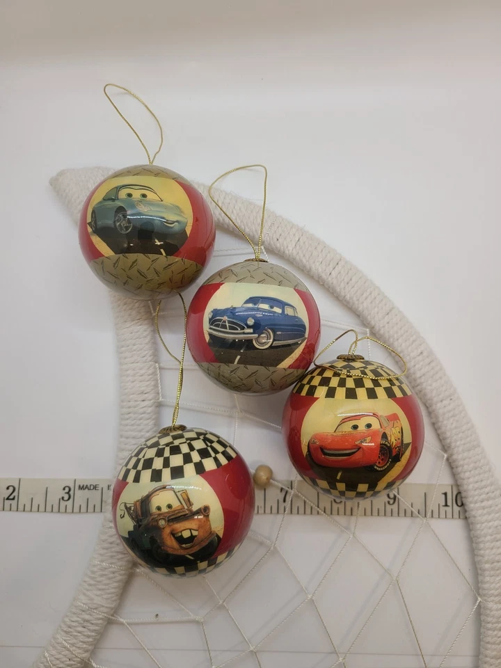 Cars Vintage Disney Pixar Cars Chistmas Ornament Set of 4 2007 - Image 4 of 4
