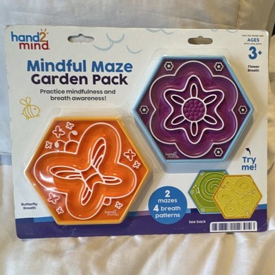 hand2mind Mindful Maze Garden Pack Activity Toy Ages 3+ 2 Mazes 4 Patterns