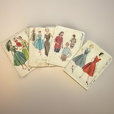 VTG McCall  s Sewing Patterns Lot Of 4 Dresses, Shirt Cut Uncut 1950s Sz 12,13,14