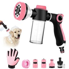 Premium Dog Washing Hose Attachment, Shower Attachment with Pet Pink