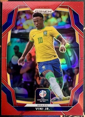 Panini 2024 Prizm Copa America Red Prizm Vinicius Junior #34 Brazil /199