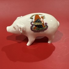 Vintage Crested Pig Figurine Falkifk 1906