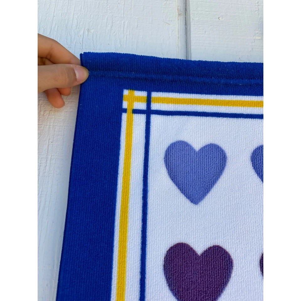 Toalha de praia Brighton, corações arco-íris, toalha de bilhar macia - Imagem 4 de 4