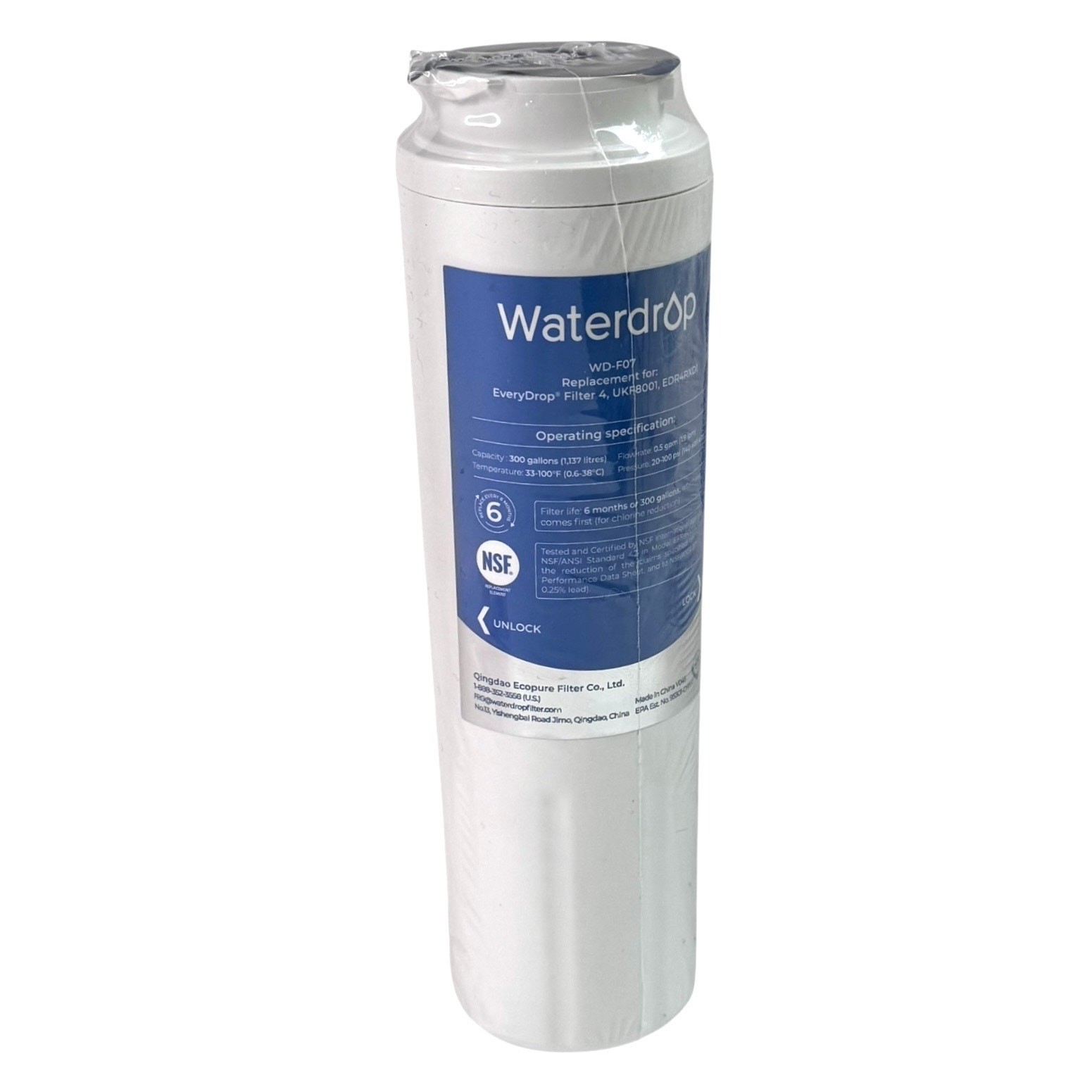 Waterdrop WD-F07 Refrigerator WATER FILTER Fridge Replacement for Whirlpool NEW