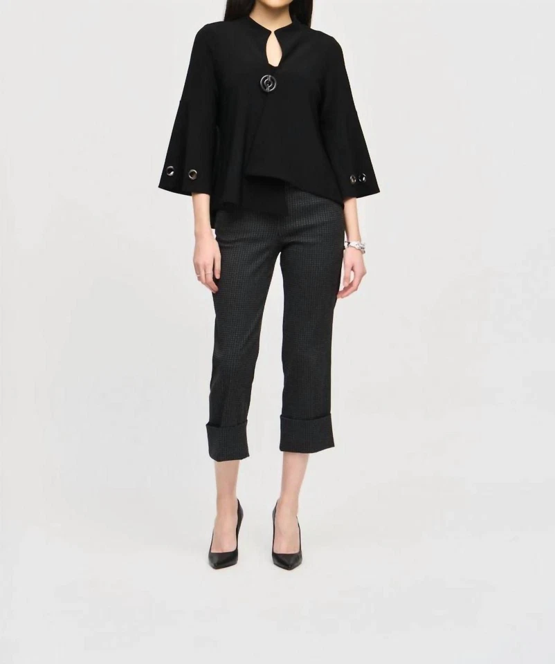 Chaqueta oscilante asimétrica manga 3/4 detalle ojal Joseph Ribkoff talla 8 (Reino Unido 10) Foto 3 de 4