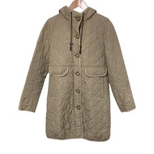 MACKINTOSH PHILOSOPHY quilted hooded coat, size 38, beige. Women USED