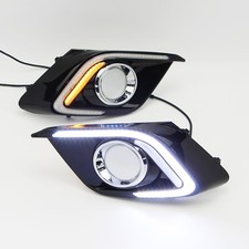 For Mazda 3 Axela 2014 2015 Drl Led Daytime Running Light Fog Lamp W Turn Signal