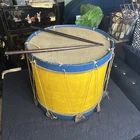 Civil War Era Reenactment Rope Tensioned Field Drum 16 Inch Diameter Yellow Blue