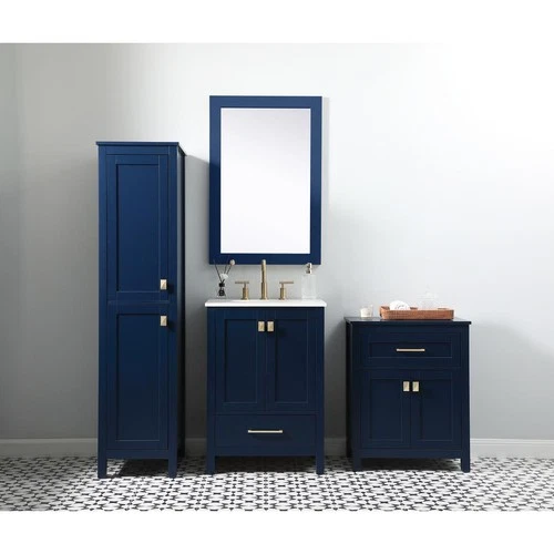 Elegant Lighting SC012430BL Adian Blue Bathroom Storage Cabinet - Picture 11 of 11