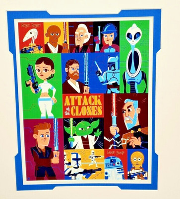 Disney Attack Of The Clones David Perillo The Shroud Of The Dark Side Art Print