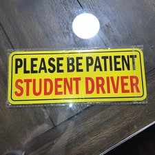 Student Driver Magnet for Car - 3 Pcs Reusable, Reflective, Safety Warning Signs