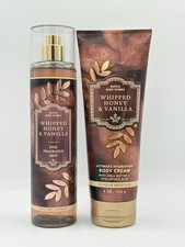 Bath  Body Works Whipped Honey  Vanilla Mist  Body Cream 2 PC Gift Set New