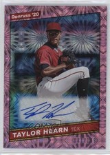 2020 Donruss Retro 1986 Signatures Pink Fireworks 31/199 Taylor Hearn Auto 0o3x