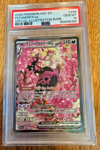 Pokemon Fezandipiti EX Ascended Heroes 288 Special Illustration Rare PSA 10