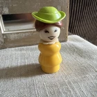 Vintage Fisher-Price Little People Western Town #934 Yellow Woman Lime Green Hat