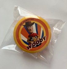 Toy Story Woody Pin Badge, Circular, Unused, Collectible, 14
