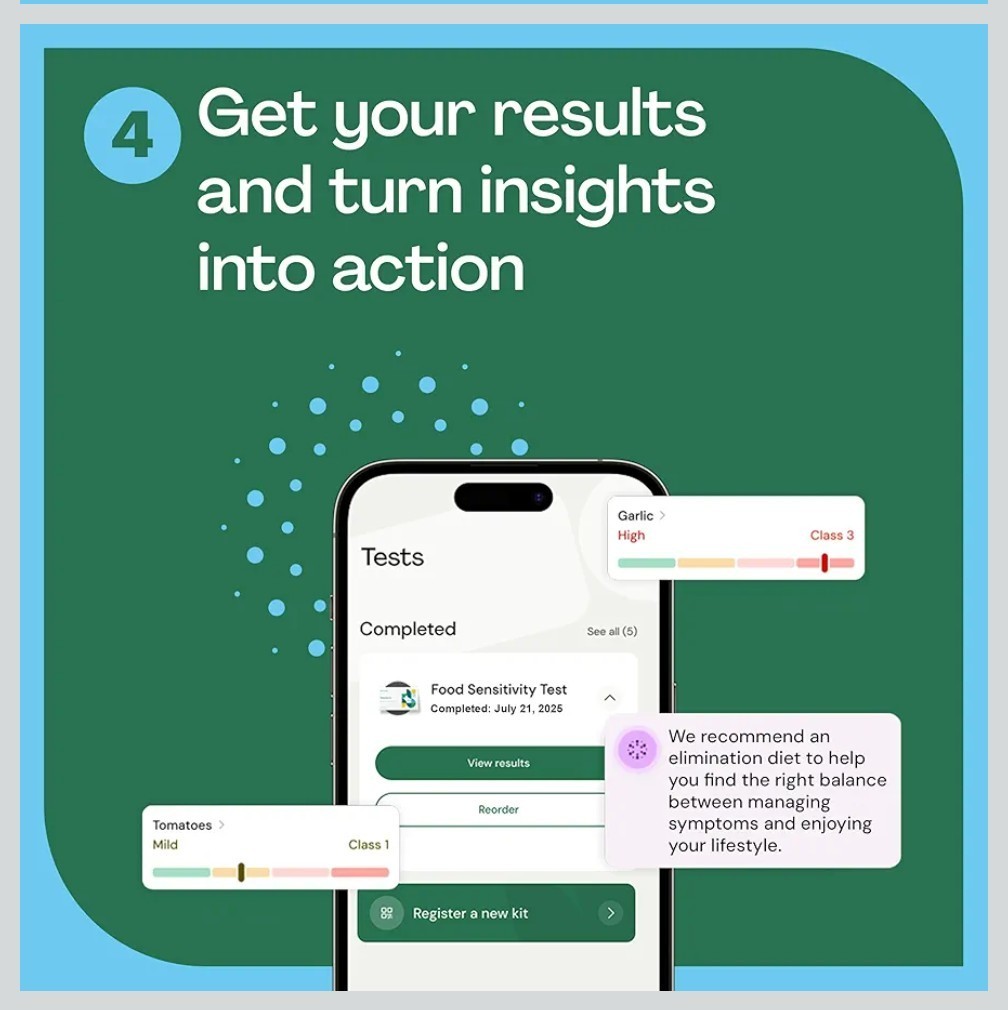EverlyWell Food Sensitivity Comprehensive Test Kit 204 Common Foods