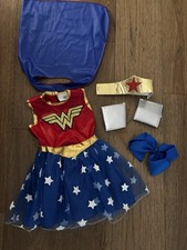Rubies Girl s XS 4/5 DC Comics Wonder Woman Halloween Costume Plus Bow