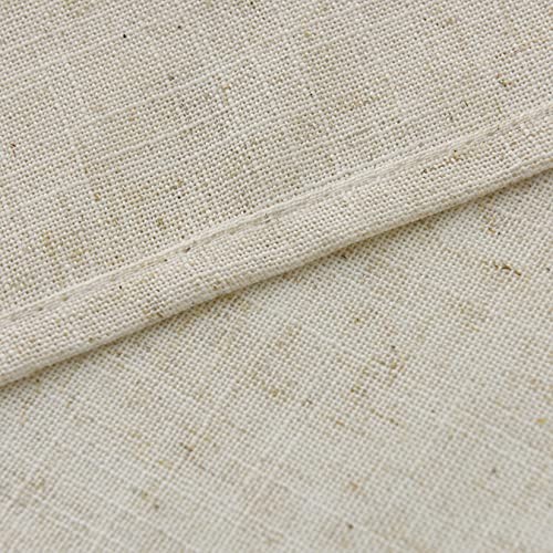 Linen Kitchen Curtains 36 Inch Length Rustic Farmhouse Crude Short Cafe - Picture 6 of 8