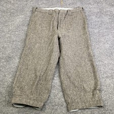 Woolrich Teton Group Gray Wool Blend Knickers Hunting Pants Mens 34 Made in USA