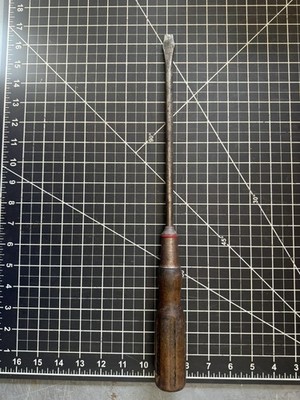 Vintage Stanley No. 25 Slotted Screwdriver   16.5  Flathead   Wood Handle w/ Red