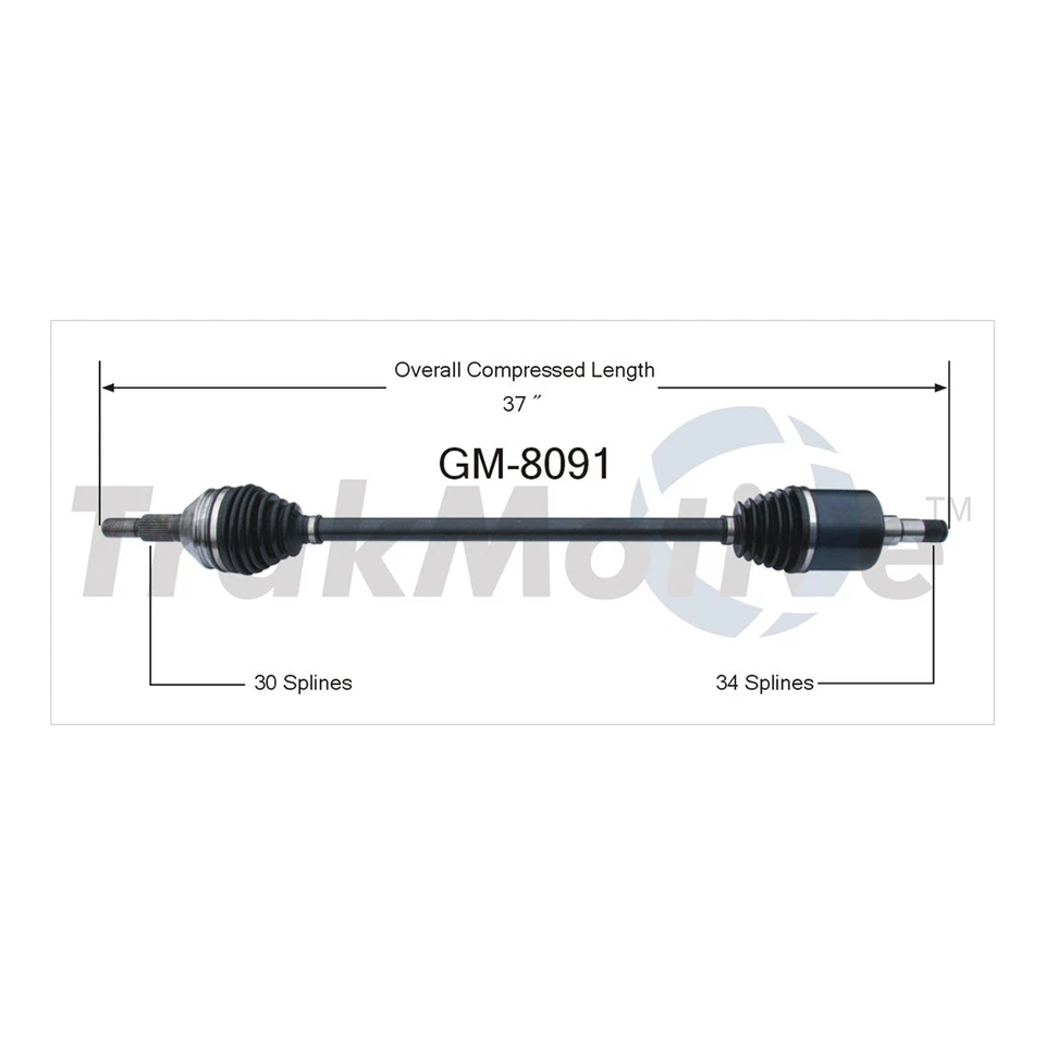 For Oldsmobile Alero 2000-2004 Front Left Front Right CV Axle Shaft TrakMotive - Image 2 of 3
