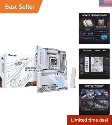 AMD AM5 LGA 1718 ATX Motherboard, Supports AMD Ryzen 9000/8000/7000 Series Pr...