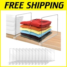 Clear Shelf Dividers for Closet Organization