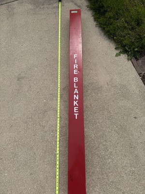 Fire Blanket in Red Cabinet Roll Out Blanket 72in