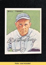 JSA Certified 1973 TCMA 1933 Goudey Reprint Bill Terry #125 COA Auto HOF 0q3