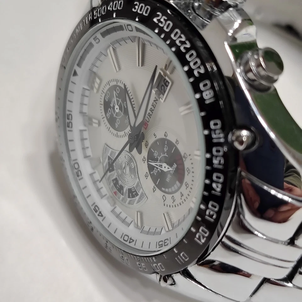 Relógio de quartzo masculino CURREN 8023 impermeável esporte relógios militares masculinos Business Sta - Imagem 3 de 4