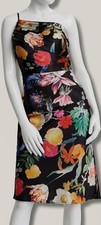 GUESS Women's Black Cindy One-Shoulder Floral-Print Dress Size 0