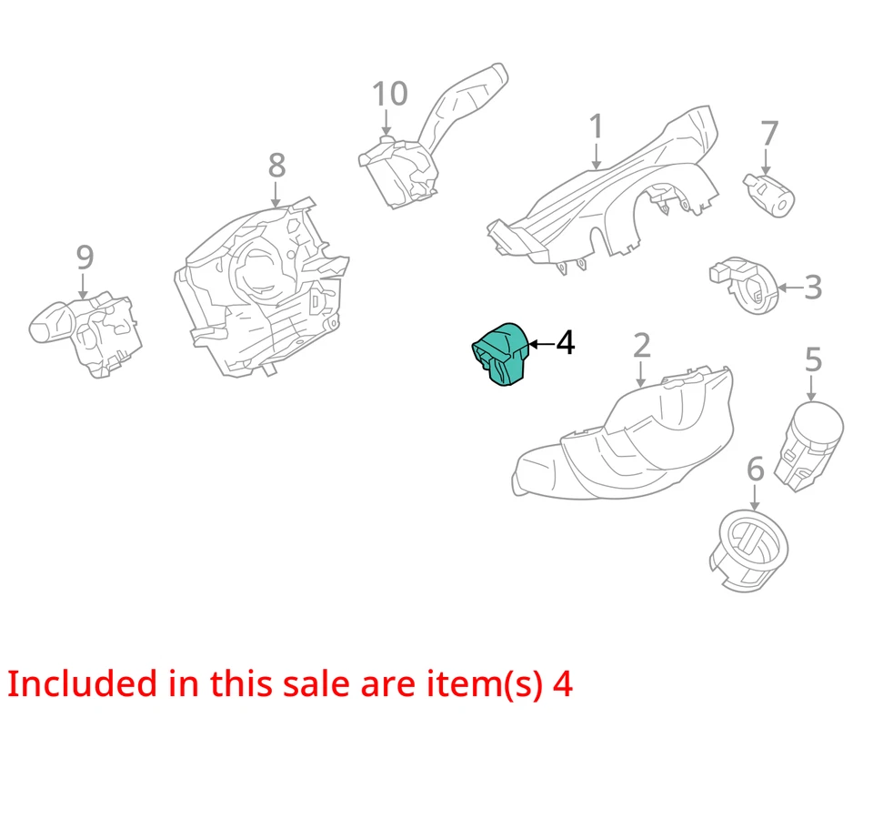 Ignition Switch Electric Switch Only Fits 01-19 ESCAPE 594679 - Image 3 of 4