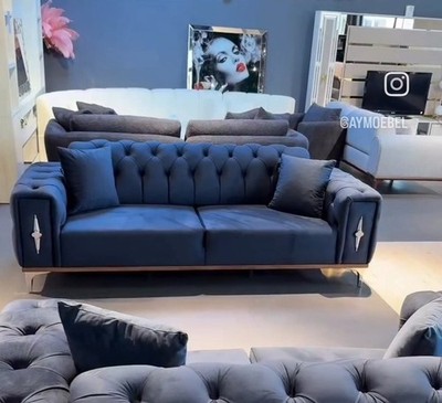 Antrazhit Sofa-Set 3+2+1   bequem & stilvoll   NEU