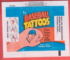 1971   TOPPS   BASEBALL   TATTOOS    WAX  WRAPPER       NM/MT