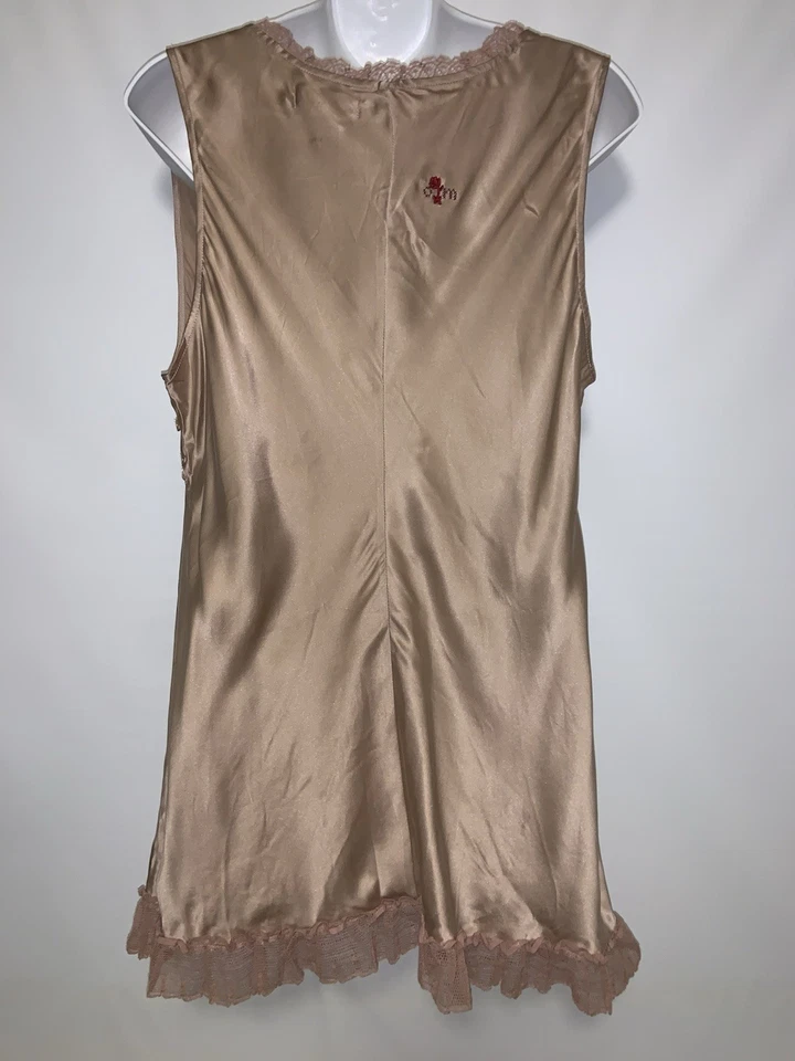 Odd Molly Silk Light Brown Sleeveless V-Neck Silk Blouse Top Tunic Size 4 - Image 3 of 4