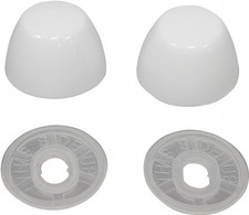 Rocky Mountain Goods Classic Round Universal Toilet Bolt Caps - 2 Pack of Whi...