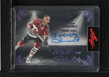 2021 Leaf Art of Hockey Walk on Water Purple 4/5 Bobby Hull #WW-BC1 Auto HOF v9t