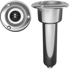 Mate Series Stainless Steel 0° Rod & Cup Holder - Drain - Round Top C1000...