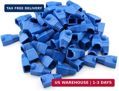 100 Pcs Cat5E CAT6 RJ45 Ethernet Network Cable Strain Relief Boots Cable Connect
