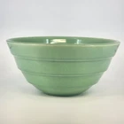 Bauer Ringware Beehive No 12 Mixing Bowl Jade Green 9.25" California Pottery USA