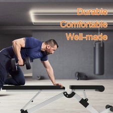 Adjustable Weight Dumbbell Bench Incline Decline Foldable Body Workout Exercise