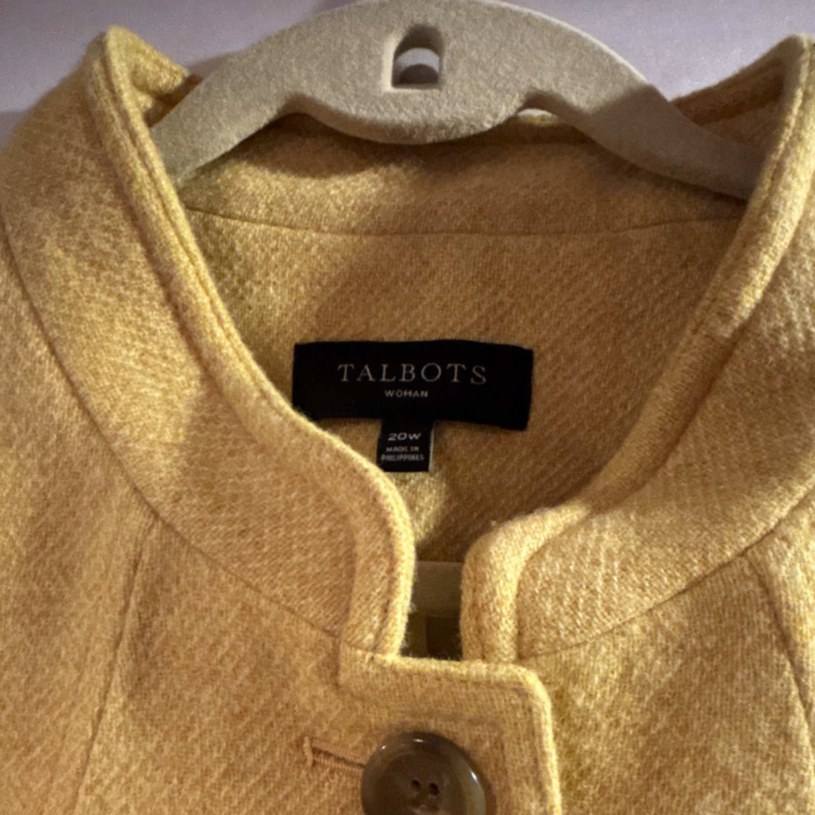 Talbots Yellow Button Jacket Blazer Mid-Length Li… - image 2