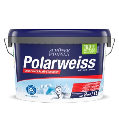 Schöner Wohnen Polarweiss matt Innenfarbe Wandfarbe Deckenfarbe 1 L
