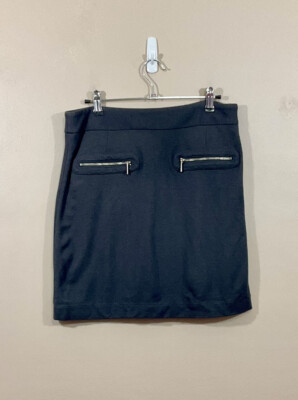 Vivienne Tam Womens Pencil Mini Skirt 6 Dark Gray Minimalist Preppy Office Siren