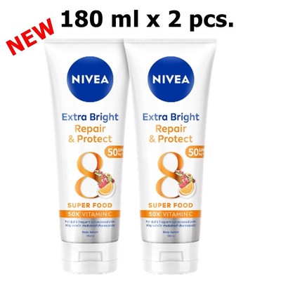 2X Nivea Extra Bright Repair & Protect Body Serum 3X Deep White SPF50 PA+++ 180
