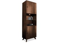 Vitrine Highboard Wohnzimmerschrank Schrank Regal Jakarta Kernbuche Tabak GeöLt