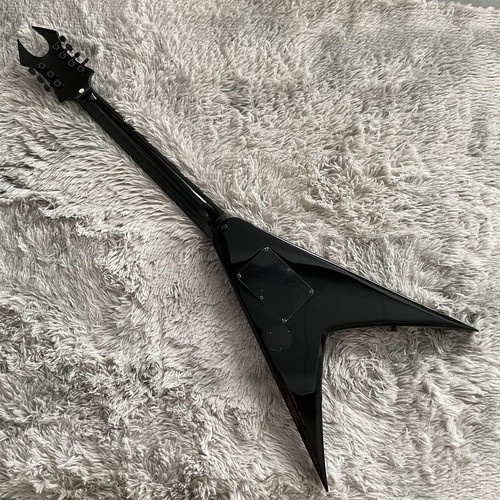 Black Electric Guitar Flying V Solid Body Black Hardware H Pickup FR Bridge - Bild 2 von 7